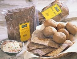 These were great products. The lavosh (Armenian flat bread) was covered with macadamia nuts. The dinner rolls were light and fluffy. And the lomi lomi salmon cream cheese ... onolicious. Poi Lavosh, Poi Dinner Rolls & Lomi Salmon Cream Cheese