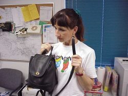 Marjorie with Her New Backpack Marjorie with Her New Backpack