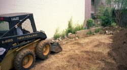 There was a house here, years ago. When we bought it the lot was just overgrown and filled with weeds and trash. We leveled it and added a thick layer of topsoil.